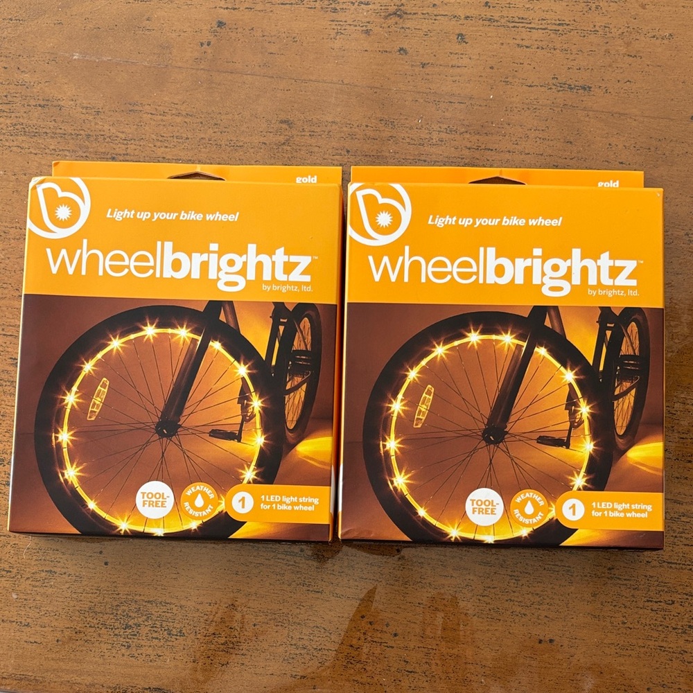 Brightz Bike Wheel Lights- Wheelbrightz-GOLD- 2 Pack